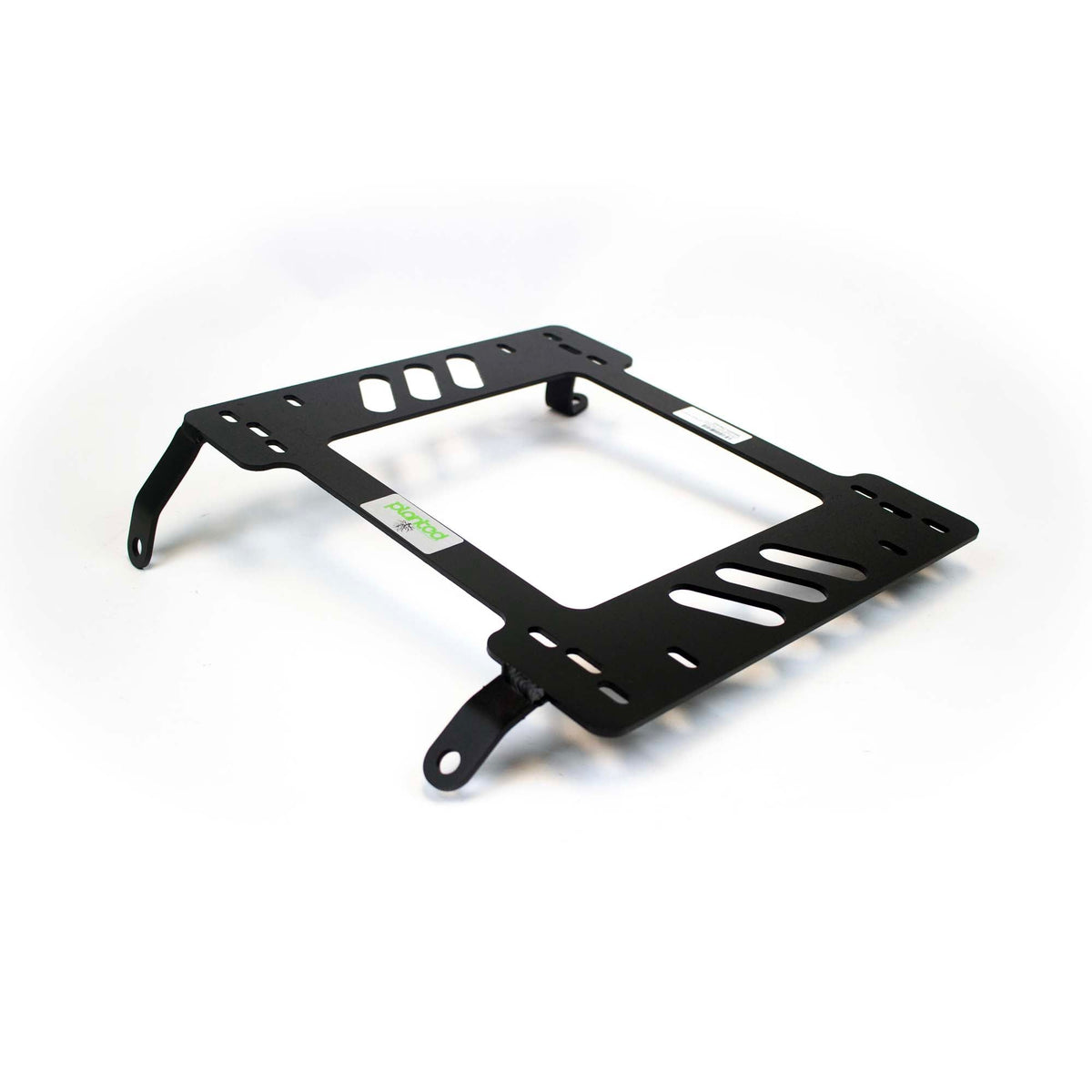 Planted seat bracket for 1985-1997 Nissan Hardbody 2-Door, passenger side, black powder-coated steel
