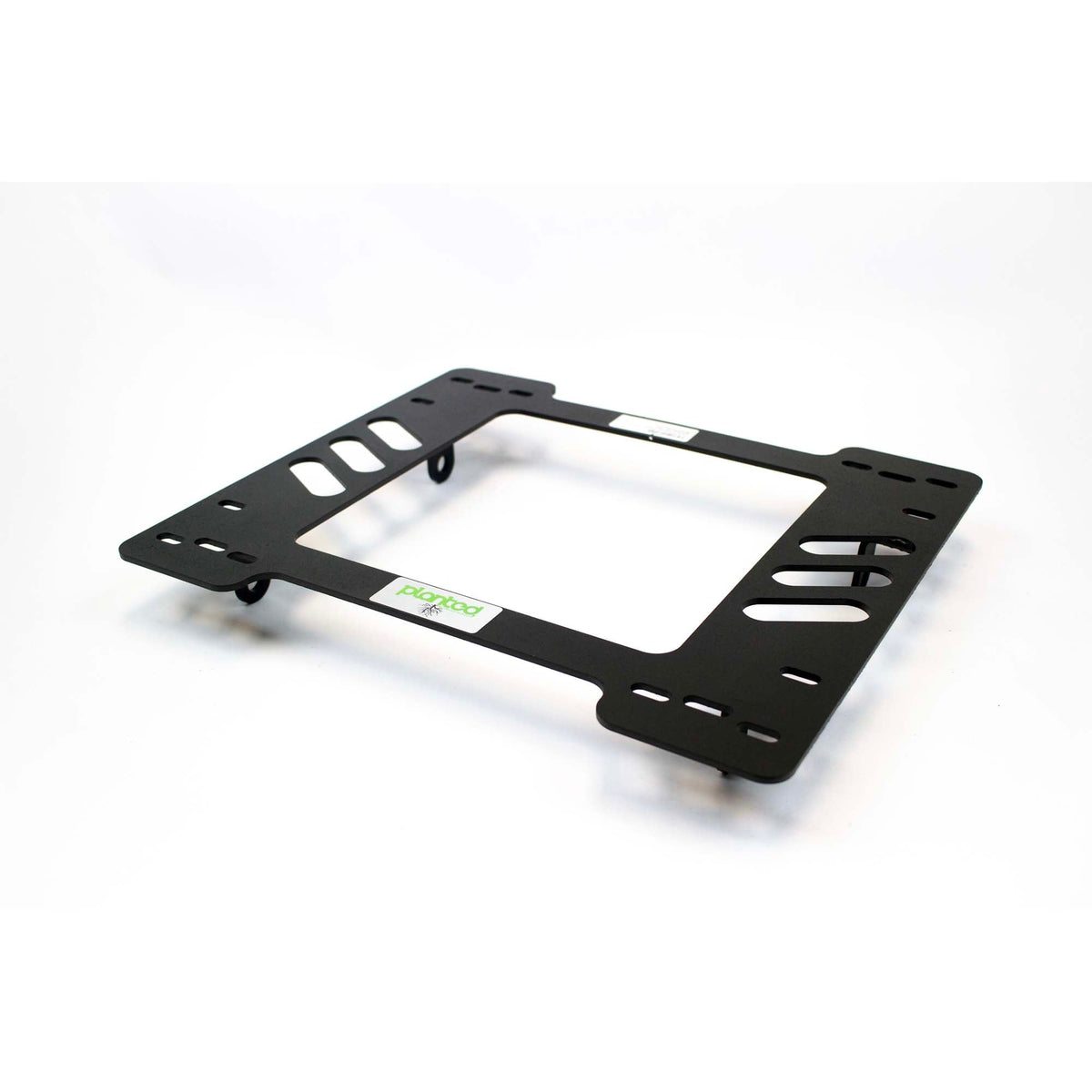 Planted seat bracket for 1964-1966 Plymouth Barracuda (1st Gen), driver side, black powder-coated steel