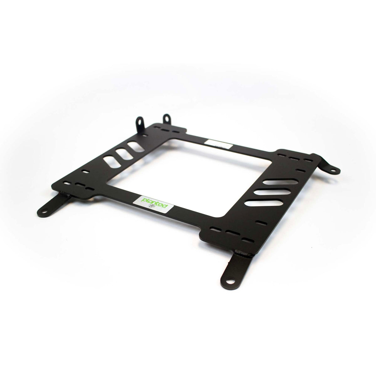 Planted seat bracket for 2003-2009 Mazda 3 (BK, 1st Gen), driver side, black powder-coated steel
