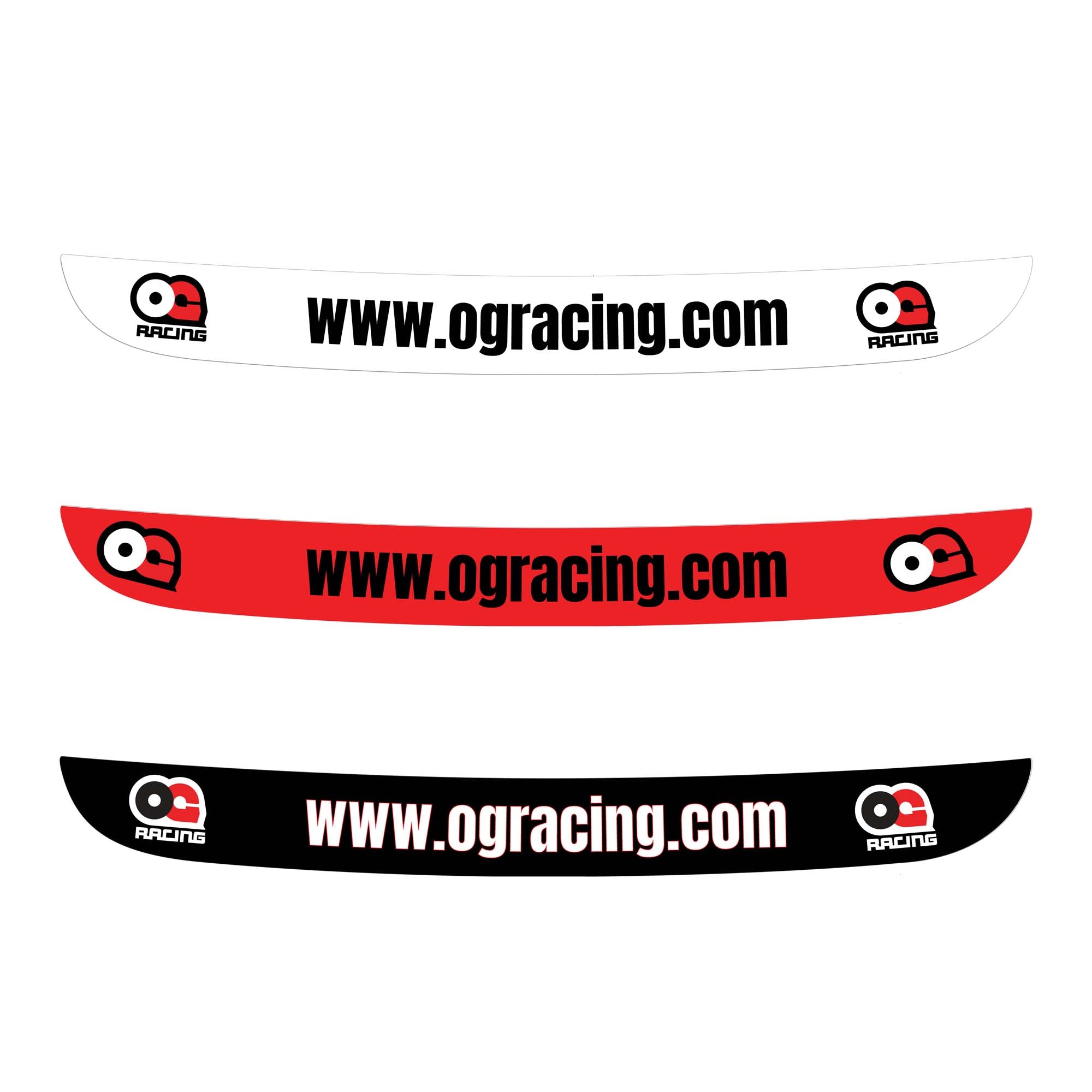 OG Racing Helmet Visor Decal Kit (3 Decals)