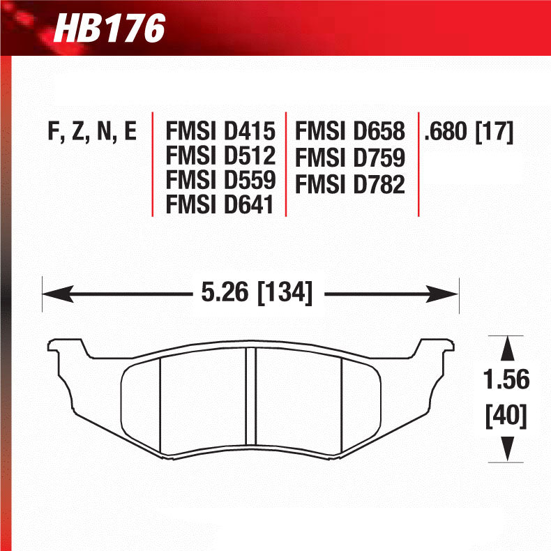 Hawk HB176E.680 Racing Pad - Blue Compound