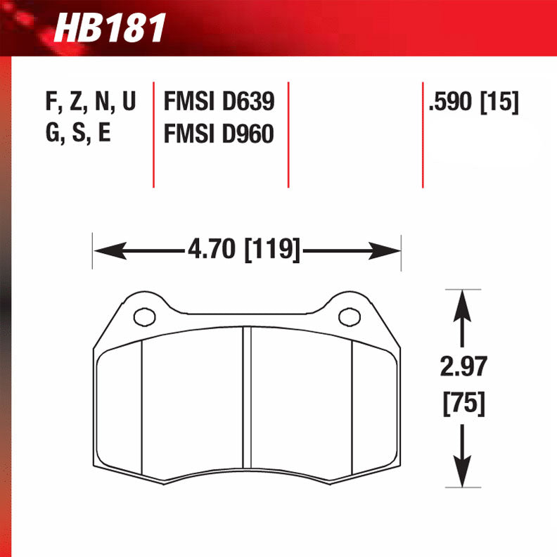 Hawk HB181Z.590 Performance Ceramic Street Pad