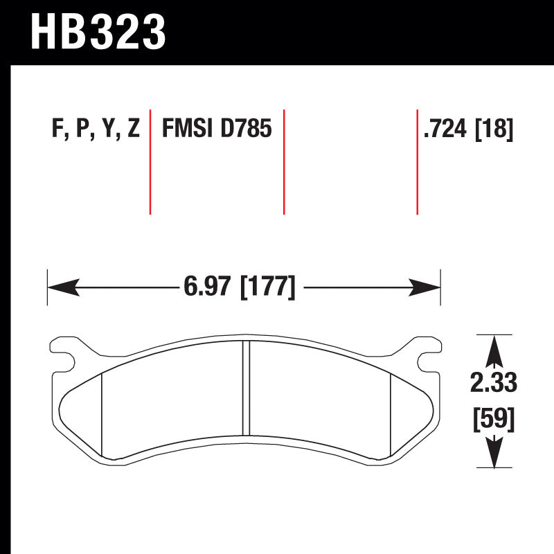 Hawk HB323Y.724 LTS Truck/SUV Street Pad