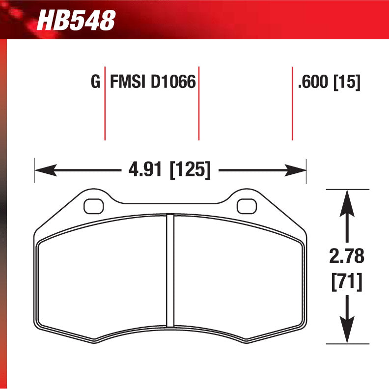 Hawk HB548F.510 Street Performance Pad - HPS Compound