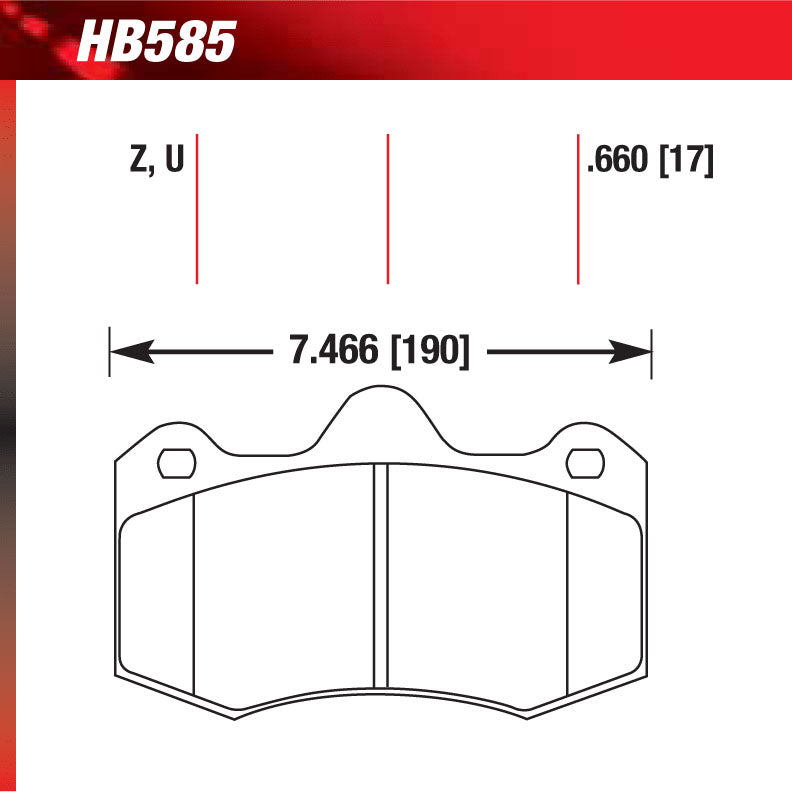 Hawk HB585Z.660 Street Performance Pad - Ceramic Street Pad