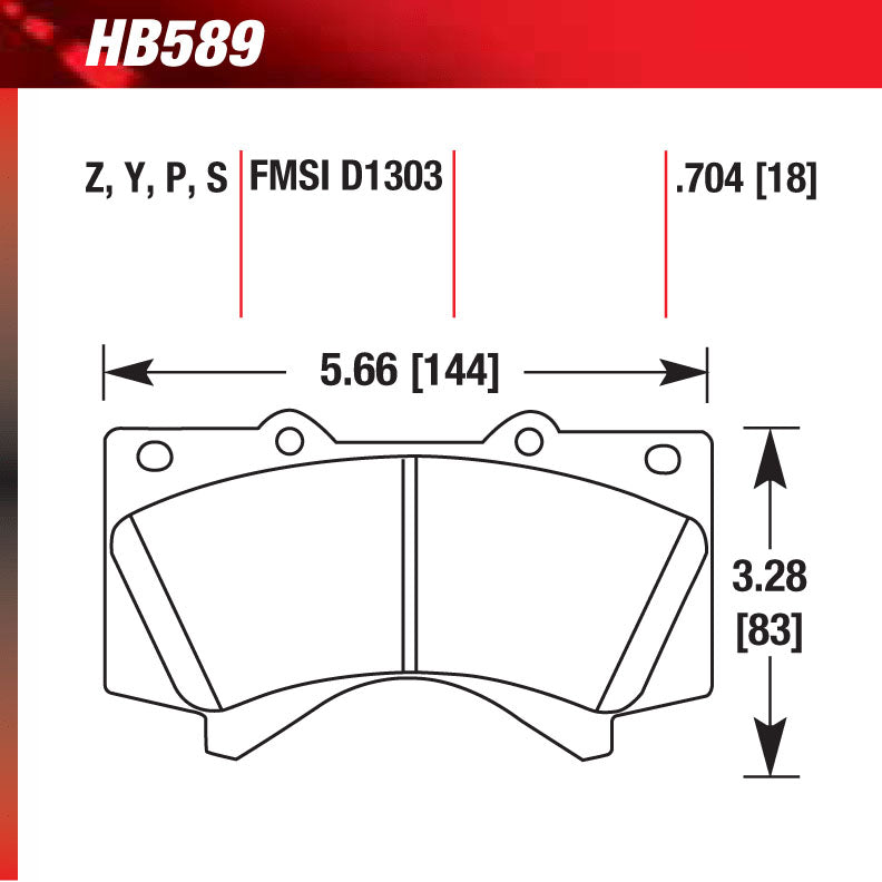 Hawk HB589P.704 SD Superduty Truck/SUV Severe-Duty Pad