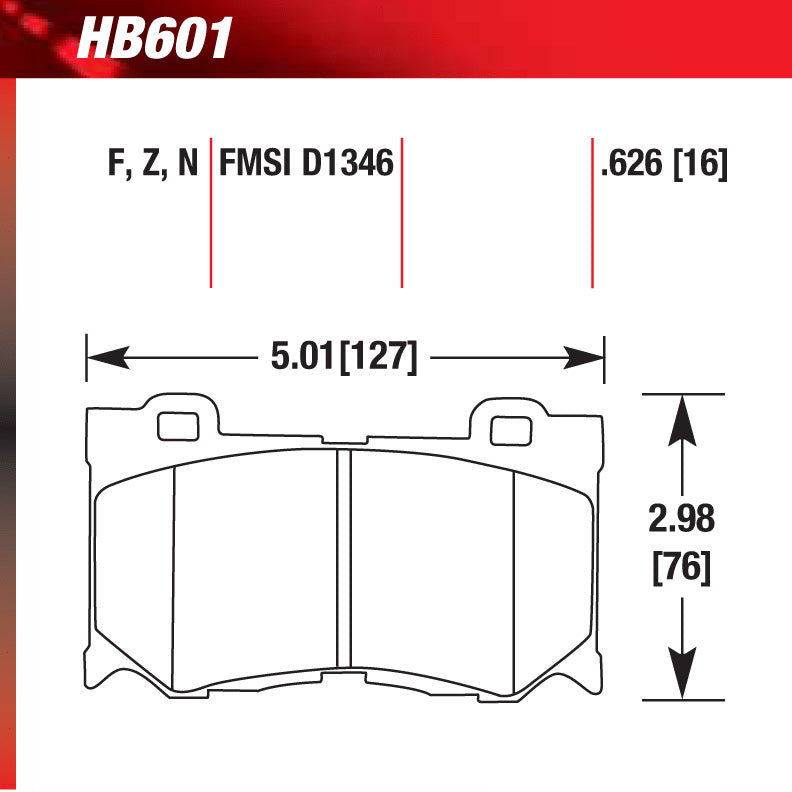 Hawk HB601B.626 Street Performance Pad - HPS 5.0 Compound