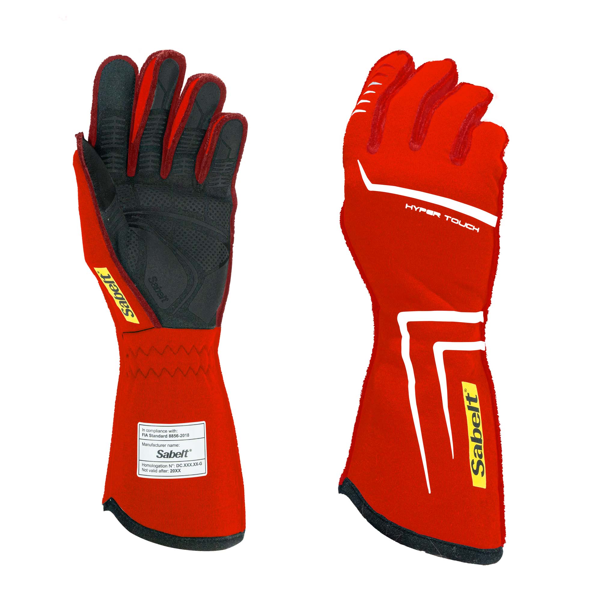 Sabelt Hero Hypertouch TG-12 red FIA 8856-2018 racing gloves