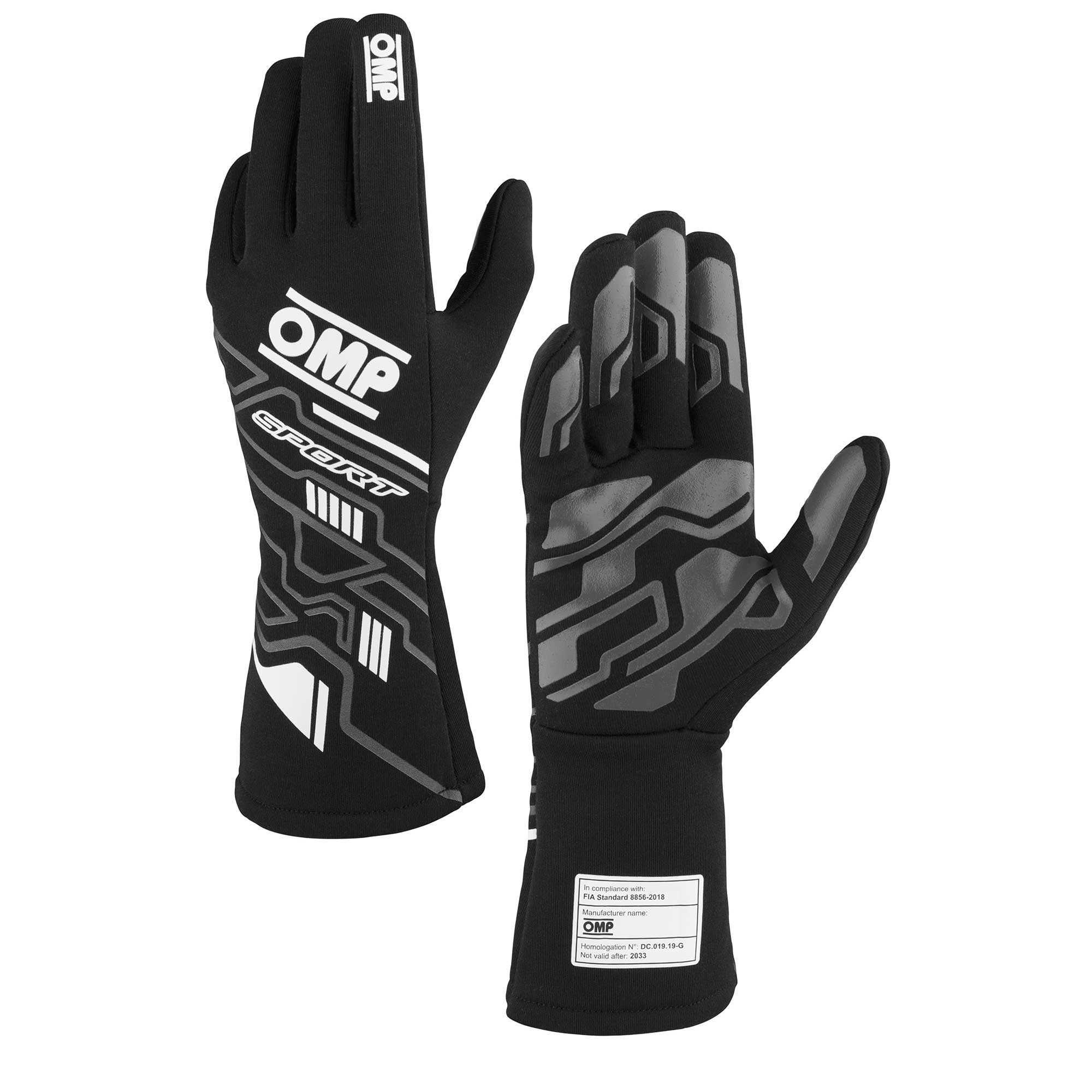 OMP Sport Fire-Resistant Racing Gloves - FIA 8856-2018