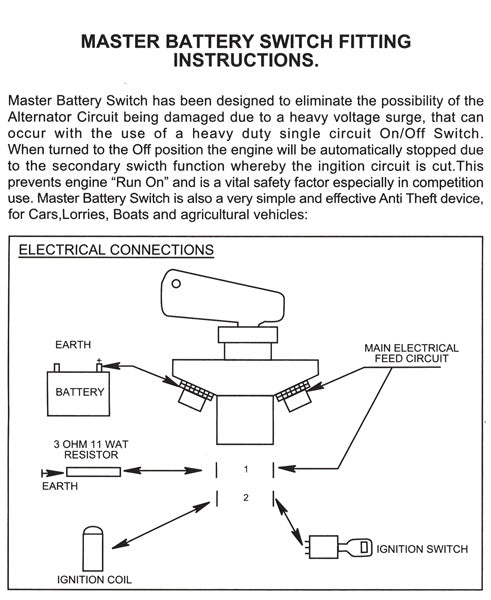 Battery 6-Pole Killswitch